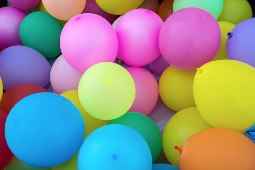 Bright party balloons